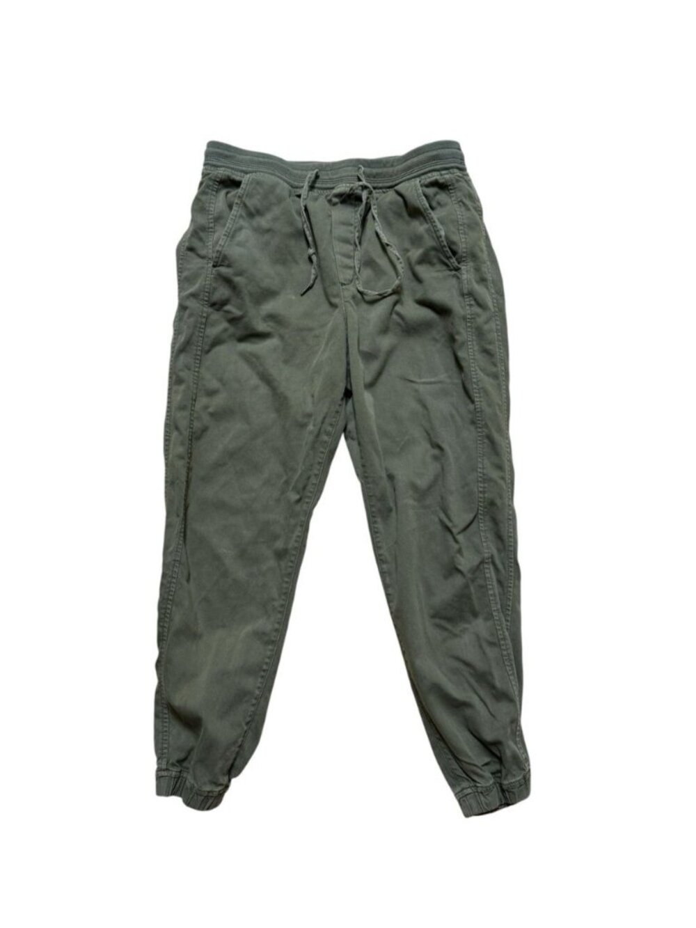 Gap Olive Green Jogger Pants Drawstring Waist Tapered Utility Women M